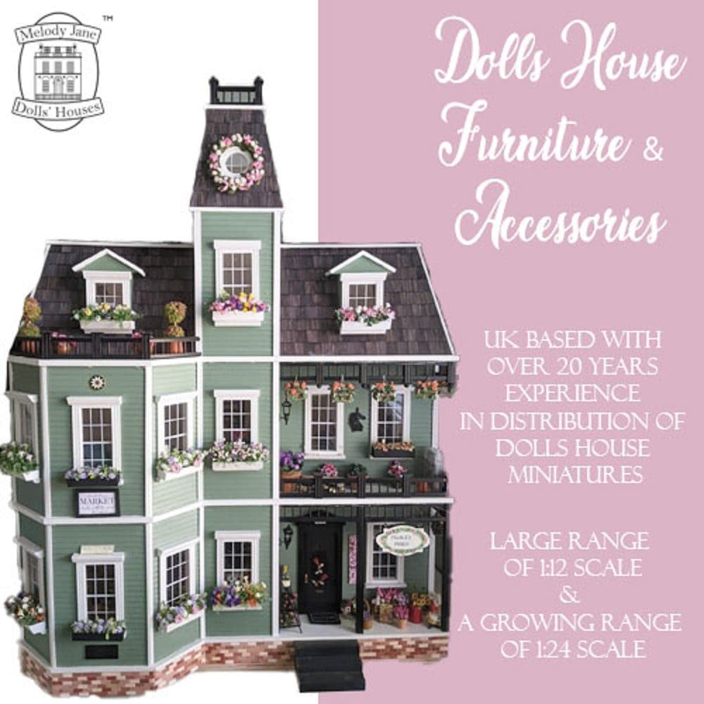Dollhouse Set of 4 Pop Rock Music Posters Miniature Home Décor Accessory 1:12