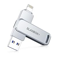 MFi Certified 128GB Photo Stick for iPhone Flash Drive,USB Memory Stick Thumb Drives High Speed USB Stick External Storage Compatible for iPhone/iPad/Android/PC