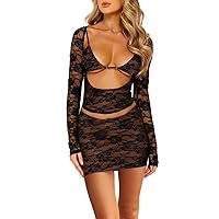 Women Floral Lace Bodycon Long Dress See Through Flower Printed Low Cut Lace Party Dress with Bra Cocktail Dress
