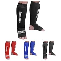 Combat Sports Washable MMA Elastic Cloth Shin & Instep Padded Guards