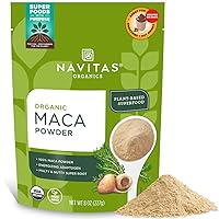 Maca Powder, 8 oz. Bag, 45 Servings — Organic, Non-GMO, Low Temp-Dried Gluten-Free