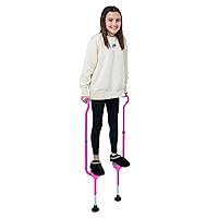 Maverick Walking Stilts for Kids - 5 Adjustable Height’s, Sturdy, Easy Assembly, Wide Non-Slip Rubber Bottom Tip, Foam Grips, Outdoor Toys for Kids 5+, 190 lbs