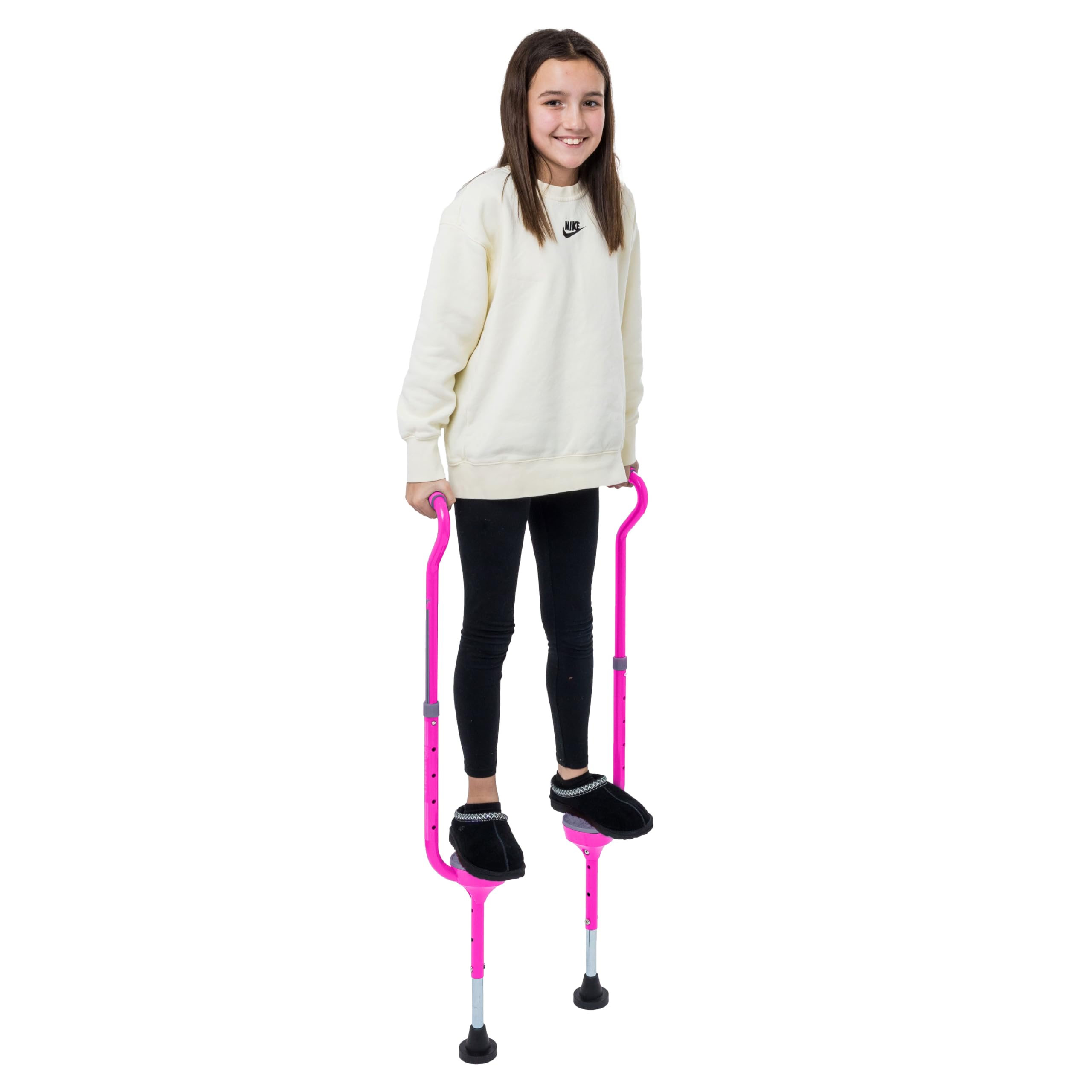 Flybar Maverick Walking Stilts for Kids - 5 Adjustable Height’s, Sturdy, Easy Assembly, Wide Non-Slip Rubber Bottom Tip, Foam Grips, Outdoor Toys for Kids 5+, 190 lbs
