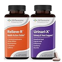 Urinari-X with Relieve-R - Urinary Tract Support - Fast Acting UTI Relief - Vitamin Supplement for Healthy Bladder Function & Immunity - 136 Capsules