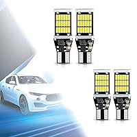 4 PCS Car T15 Brake Light, 4014 45SMD DC12V High-bright 360-degree Reversing Light Turn Signal Replacement, CANBUS Decoded Stepless LED Bulb, Universal for Most Car (White)