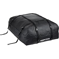Amazon Basics Waterproof Rooftop Cargo Carrier Bag,15 Cubic Feet, Black