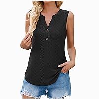 Women's Summer Sleeveless Tank Tops Slim Fitted Casual Basic T-Shirts Fashion Lightweight Dressy Ladies Work Tunic Tops