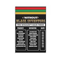 Posters African-American Invention Black History Poster Inventor Art Poster Canvas Art Poster Picture Modern Office Family Bedroom Living Room Decorative Gift Wall Decor 08x12inch(20x30cm) Unframe-