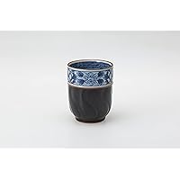 Takayama Pottery 23330 Kurosho Shouzui Small Carved Cups, Pack of 5