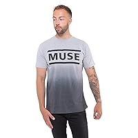 Muse T Shirt Band Logo Official Unisex Dip Dye White