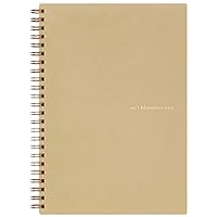 MNEMOSYNE Soft Cover Notebook 8.27 x 5.83 Inches (A5), 7mm ruled 24-line, 80 Sheets, Gold (Limited Color), 1 ea. (N295-12)