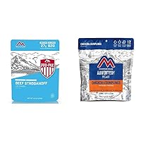 Mountain House Beef Stroganoff with Noodles Pro-Pak + Mountain House Chicken & Dumplings | Freeze Dried Backpacking & Camping Food