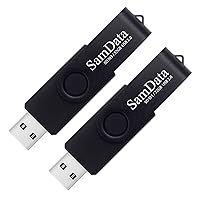 32GB USB Flash Drives 2 Pack 32GB Thumb Drives Memory Stick Jump Drive with LED Light for Storage and Backup (2 Pack Black)