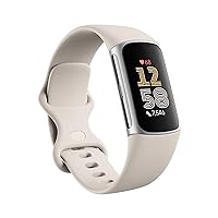 Charge 6 Fitness Tracker with Heart Rate, GPS, Premium Membership, Health Tools - Porcelain/Silver