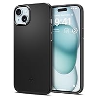 Spigen Thin Fit Designed for iPhone 15 Case (2023), [Military-Grade Protection] - Black