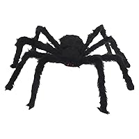 Giant Spider,Giant Spider 23.62 Inch Realistic Spider Black Large Spider Scary Fake Spider Props with Red Bright Eyes for Halloween Decorations Outdoor Indoor Porch Garden Decor