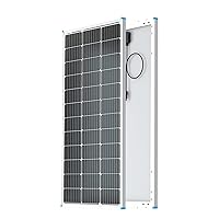 Solar Panel 100 Watt 12 Volt, High-Efficiency Monocrystalline PV Module Power Charger for RV Marine Rooftop Farm Battery and Other Off-Grid Applications, RNG-100D-SS, Single 100W
