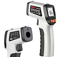 Digital Infrared Laser Thermometer Cooking Gun with Adjustable Emissivity -58°F ~ 788°F, Touchless Kitchen Laser Food Thermometer Temp Gun for Soap Candy Making Oven BBQ Gray (Gray)