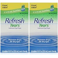 Refresh TEARS Lubricant Eye Drops 0.5% 15 ml (4 Pack) - Packaging May Vary