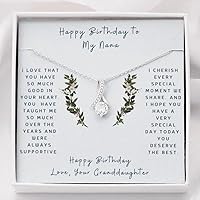 Message Card Jewelry, Pesonalized Grandmother Necklace, Gift To Grandmother - Gift Necklace Message Card - Birthday To My Nana- From Granddaughter, Necklace Gift Anniversary