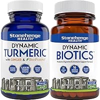 Stonehenge Health Dynamic Turmeric, Dynamic Biotics Probiotic: Joints and Digestion Support Bundle