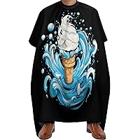 Ice Cream Watercolor Adult Barber Cape Hairdressing Gown Barbers Hairdressing Apron for Home Salon