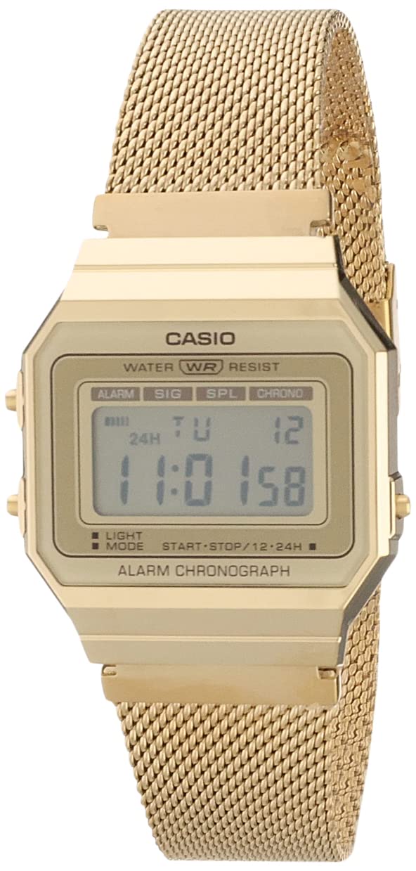 Casio Men's A700WMG-9AVT Digital Vintage Collection Watch Gold