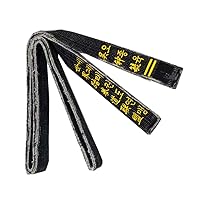 Custom Embroidery Black Belt for Martial Arts Taekwondo Karate Moodukkwan Custom Black Belt Name Vintage Wash Belt