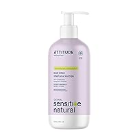 ATTITUDE Body Lotion for Sensitive Skin with Oat and Chamomile, EWG Verified, Dermatologically Tested, Vegan, 16 Fl Oz