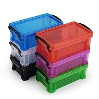 Mua BTSKY 6 Colors Mini Small Plastic Storage Box with Locking Lid