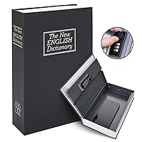 Book Safe Box with Combination Lock, Ohuhu Upgrade Dictionary Diversion Safe Secret Hidden Box for Home Office, Portable Safe Box for Money Cash Jewelry