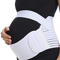 CFR Maternity Belt Waist Abdominal Back Belly Band Pregnancy Belt Support Brace White,S