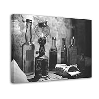 Pharmacy Wall Art Vintage Medicine Bottle Black And White Poster (2) Canvas Painting Wall Art Poster for Bedroom Living Room Decor 12x18inch(30x45cm) Frame-style