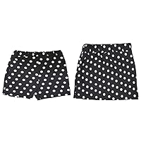 Petitebella 2 Packs Set White Dots Black Cotton Skirt with Short for Girl 1-8y