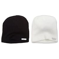 neff 2 Pack Daily Beanie, Black/White, One Size/One Size