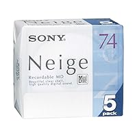 Sony Neige Series Minidisk 74 Min 5 Pack Recordable MD