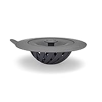 Full Circle Sinksational Sink Strainer with Stopper, Gray