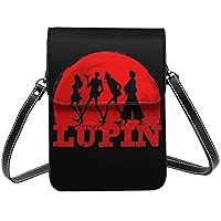 Anime Lupin The Third Small Cell Phone Purse Fashion Mini With Strap Adjustable Handba For Women Female