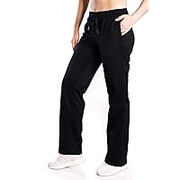 Yogipace,Petite/Regular/Tall,Women's Water Resistant Thermal Fleece Pants Sweatpants