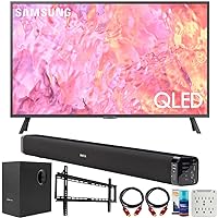 Samsung QN75Q60CA 75 Inch QLED 4K Smart TV Bundle with Deco Gear Home Theater Soundbar with Subwoofer, Wall Mount Accessory Kit, 6FT 4K HDMI 2.0 Cables and More (2023 Model)