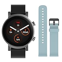 Ticwatch E3 Smart Watch Wear OS by Google for Men Women Plus 20mm Width Silicone Watch Bands Strap Replacement Watchband E3 and GTH Pro Health Monitor Fitness Tracker GPS NFC Mic Speaker