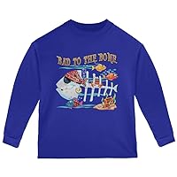 Old Glory Bad to The Bone Pirate Fish Toddler Long Sleeve T Shirt