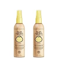 Sun Bum Sun Bum Revitalizing 3-in-1 Detangler Leave In Conditioner Vegan and Cruelty Free Detangling, Conditioning and Protecting Hair Spray 2 Pack