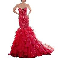 Tsbridal Beaded Mermaid Wedding Dress Sweetheart Light Pink Wedding Gowns