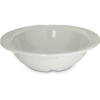 Carlisle FoodService Products Dallas Ware Reusable Plastic Bowl Fruit Bowl for Buffets, Home, and Restaurants, Melamine, 4.75 Ounces, White, (Pack of 48)