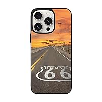 Route 66 Phone Case Compatible with Iphone15 Pro and Iphone15 Pro Max 5g, TPU Shockproof Case for Iphone12/13/14/15 Ip15 Pro-6.1in