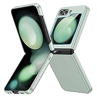 Ruky for Galaxy Z Flip 5 Phone Case, Built-in Back Screen Protector, Hard PC Ultra Slim Anti-Scratches Shockproof Wireless Charging Phone Case for Samsung Galaxy Z Flip 5, Mint Green