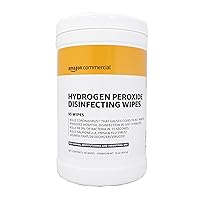 AmazonCommercial Hydrogen Peroxide Disinfecting Wipes, Unscented, 570 Count (6 Packs of 95 Wipes)