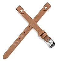 8mm Spring Bar Genuine Leather Watch Strap Replacement for Fossil ES3148 ES4119 ES4176 ES3262 ES3077