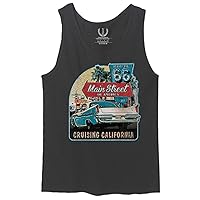 0270. Route 66 California Republic Vintage car Cool cali car Men's Tank Top